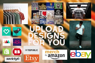 upload designs on pod websites