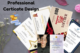 create professional and unique certificate designs