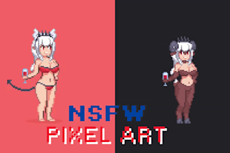 draw nsfw pixel art animation sprite sheet rpg maker pixel art game character