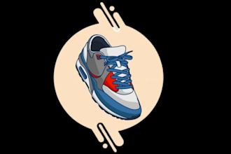 design a sneaker footwear and shoe logo