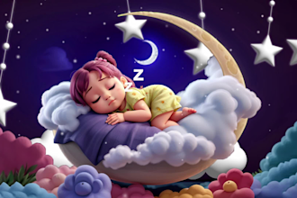 create 10 original lullaby videos, baby sleep music for your youtube channel