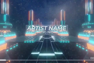 create vj loop vj visual glitch animation dj party logo animation stage show 4k