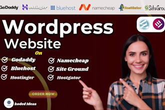design and redesign wordpress website on bluehost, hostinger or godaddy