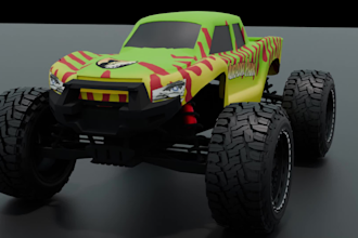 make realistic, stylized and lowpoly 3d car