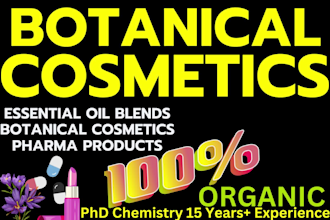 develop botanical cosmetics, bodycare, babycare formulations
