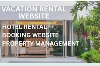 design property management website, vacation rental website on wix wordpress
