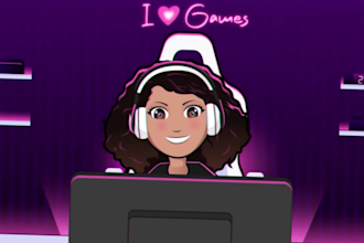 create professional 2d intro and outro animation for youtube or twitch