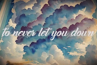 create hand drawn animated lyric music video for christmas