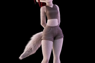 do 3d modeling character for you