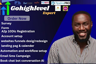set up a gohighlevel website, rei reply, fg funnels, and email sms automation
