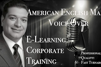 record a deep american male voice over artist actor for your elearning project