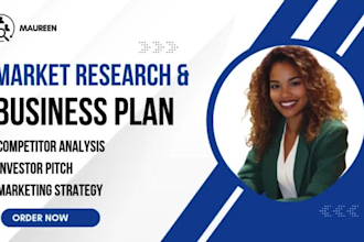 conduct market research, competitor analysis, business plan