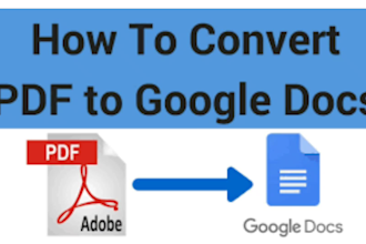 convert PDF to word , google docs  power point typing