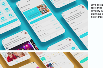 design an event management app and ticketing dashboard UI