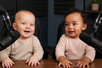 create funny cute ai baby voiceover and avatar video for tiktok or youtube