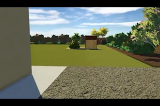 design garden, backyard, swimming pool, patio, terrace and render images