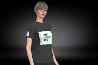 create fashionable 3d t shirt animated ramp walk