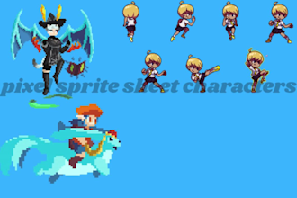 make pixel art animation, pixel sprite sheet animation for game art rpg maker