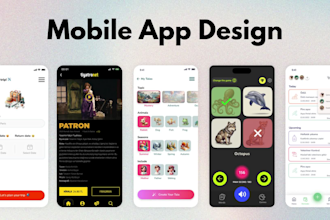 do mobile app design UX UI , app store screenshots in figma