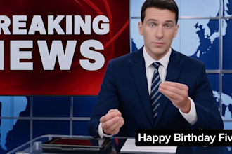 create a funny breaking news birthday video with your photo