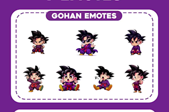 create custom chibi twitch emotes, badges for streamers
