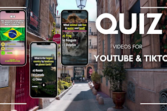create trivia quiz video for youtube shorts and tiktok