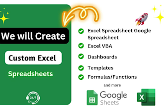create custom excel spreadsheet and google sheets templates
