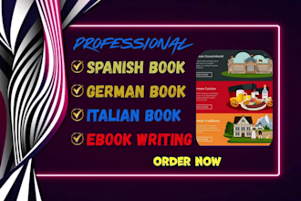 design german ebook, italian, spanish, french, dutch journal book formatting