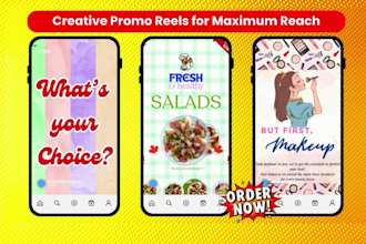 create product promo videos and animated menus for restaurants or brands