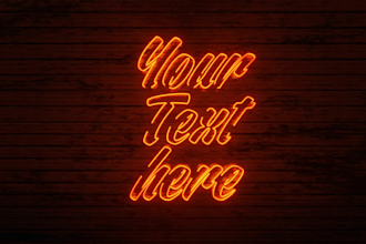 neon sign logo animation