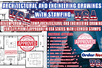 design revise and stamp your architectural engineering mep drawing city permits
