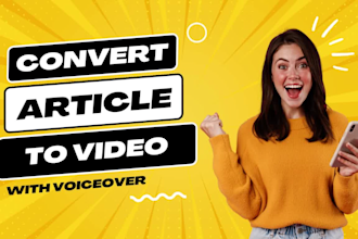 convert your articles into full HD youtube videos using stock footages