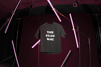 create a 3d motion mockup for clothing brand
