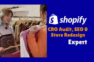 do shopify cro audit, redesign, on page seo shopify cro pro store redesign