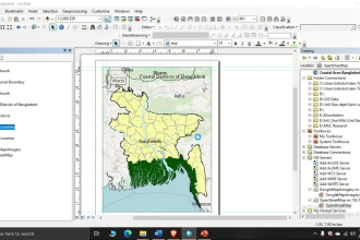 produce gis or study area map