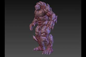 design 3d character, concept sculpturing in zbrush