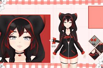 draw male female anime nsfw pngtuber live2d 3d vtuber model 2d vtuber rigging