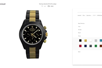 setup your 2d 3d watch product configurator on shopify kickflip,zakeke pod store