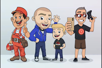 make a caricature, cartoon, or vector portrait for you