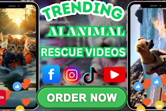 make viral ai animal rescue videos ai cat videos ai dog ai animal stories