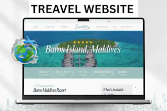 build travel booking website, travel agency, tour vacation website, book travel