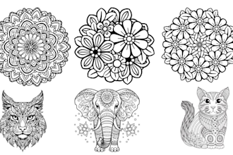 design kids coloring pages mandala adult coloring pages line art for amazon kdp