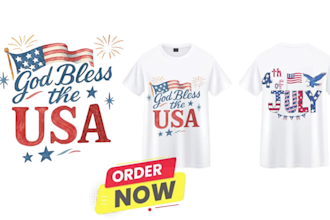 design eye catching 4th of july independence day t shirts for pod
