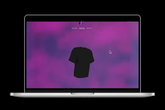 create a shopify y2k  website with 3d spinning logo