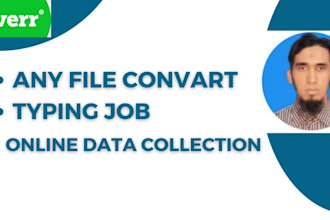 perform accurate data entry, typing job and thorough web research