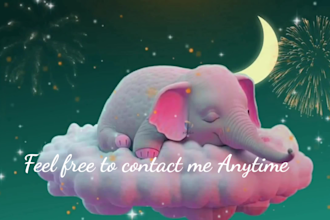 create 1 to 8 hours long lullaby videos for youtube channel