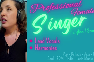 be your female vocalist in english or spanish