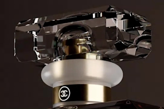 create cinematic 3d perfume animation for luxury product ads