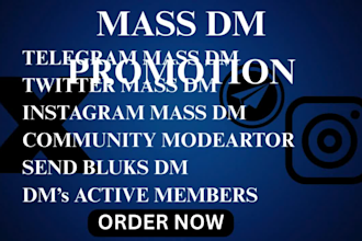 send telegram mass dm, whatsap mass dm, discord mass dm, instagram mass dm