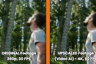 professionally upscale, restore video to 4k with ai
